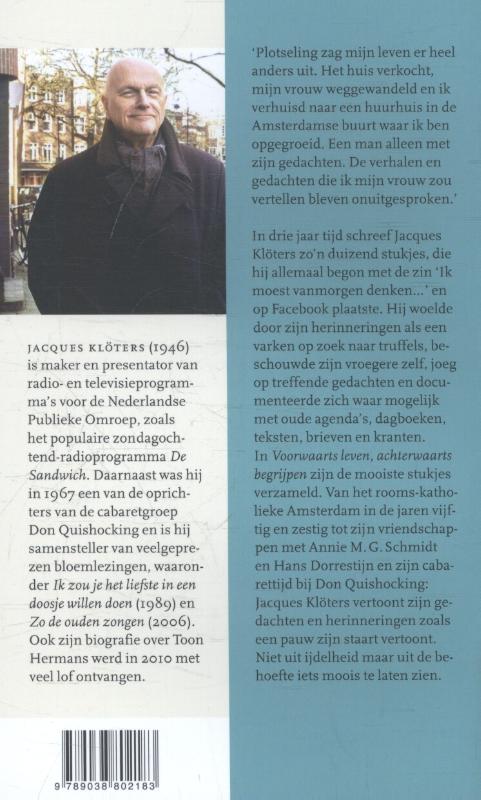 Achterkant van Voorwaarts leven, achterwaarts begrijpen