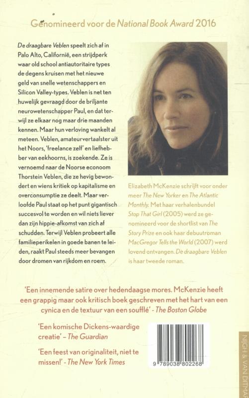 Achterkant van De draagbare Veblen