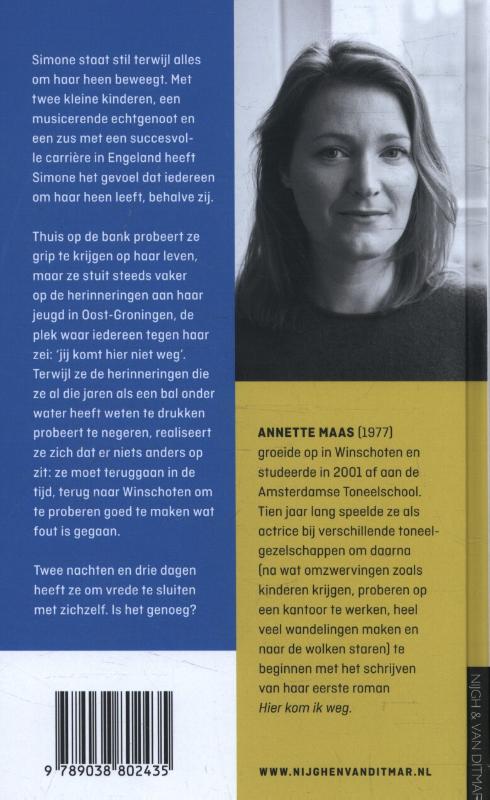 Achterkant van Hier kom ik weg
