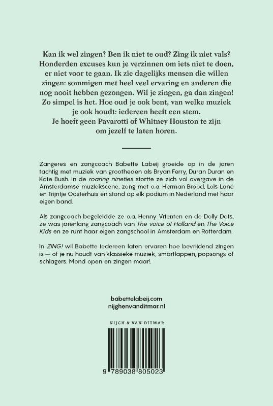 Achterkant van Zing!
