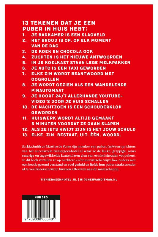 Achterkant van Tis hier geen hotel