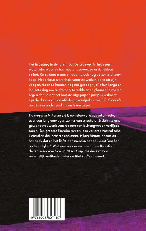 Achterkant van De vrouwen in het zwart