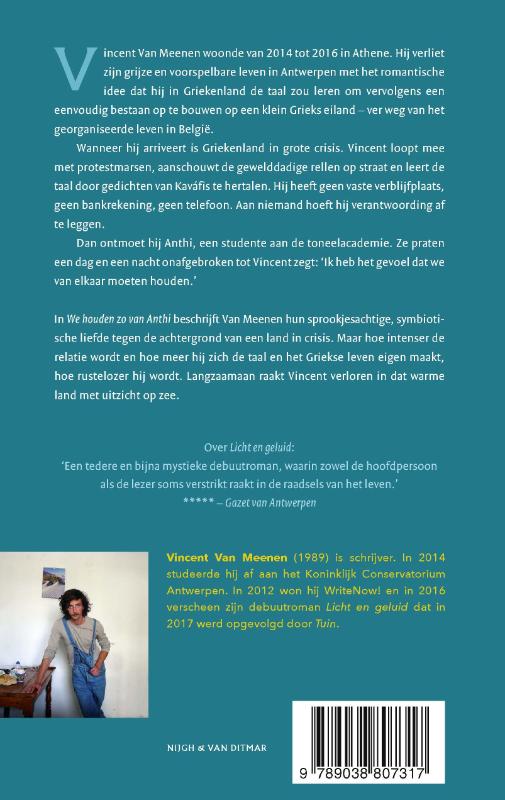 Achterkant van We houden zo van Anthi