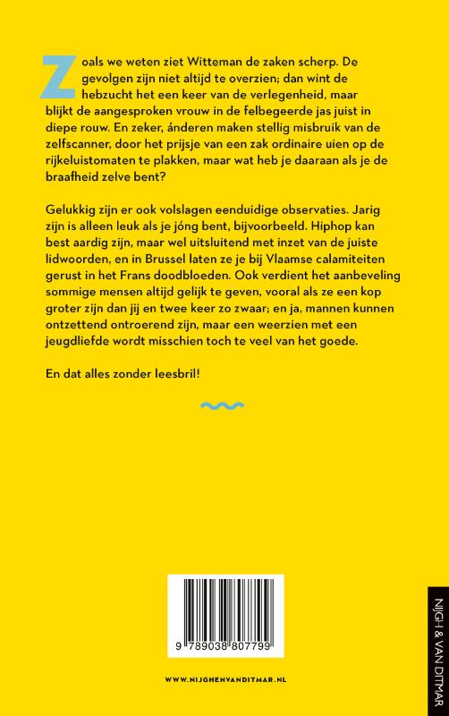 Achterkant van Boodschappen zonder leesbril