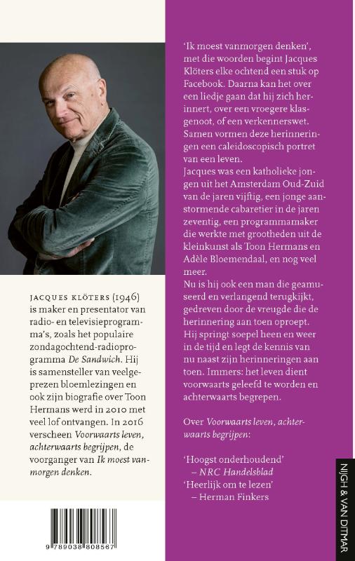 Achterkant van Ik moest vanmorgen denken