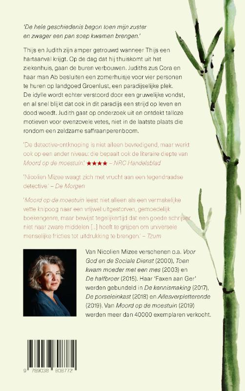Achterkant van Moord op de moestuin