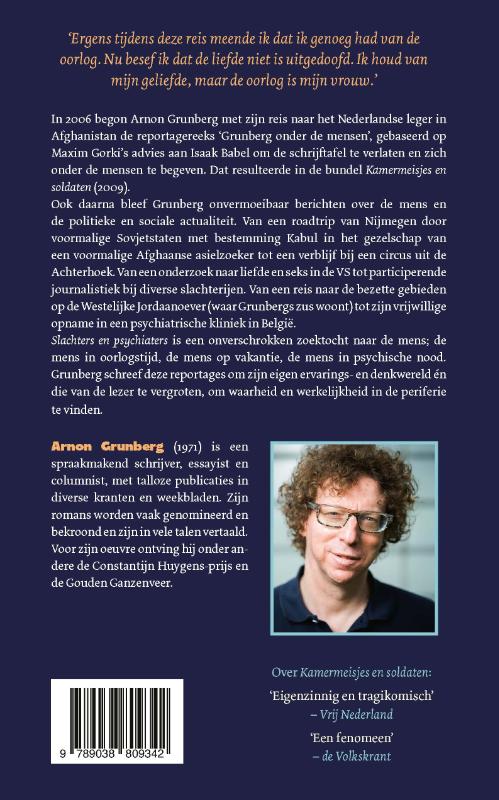 Achterkant van Slachters en psychiaters