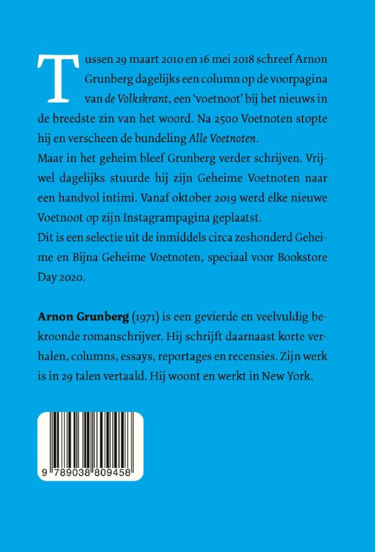 Achterkant van Geheime voetnoten