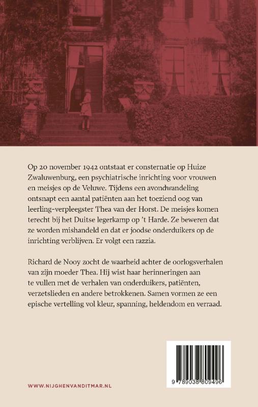 Achterkant van Verraad op Huize Zwaluwenburg