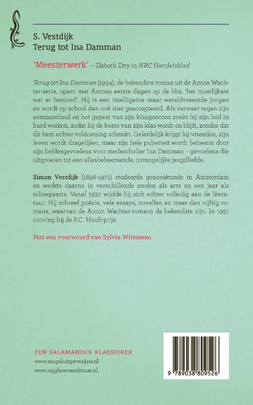 Achterkant van Terug tot Ina Damman