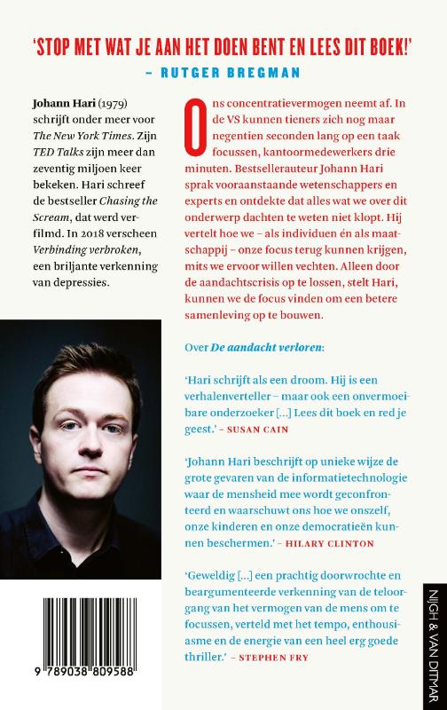 Achterkant van De aandacht verloren