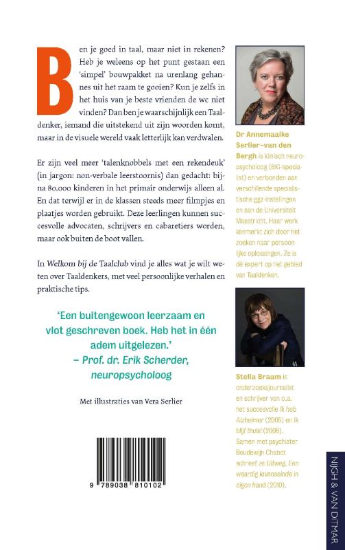 Achterkant van Welkom bij de Taalclub