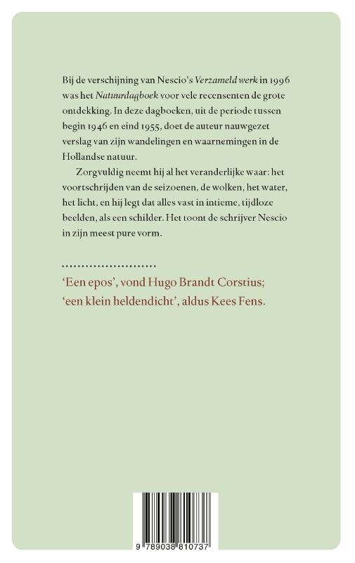 Achterkant van Natuurdagboek