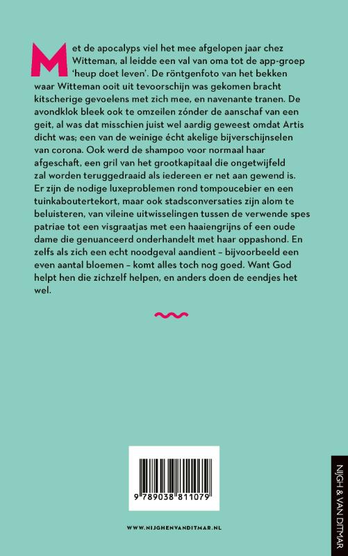 Achterkant van Een visgraatjas met haaiengrijns