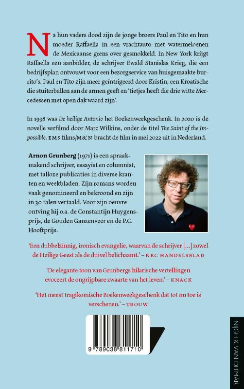 Achterkant van De heilige Antonio