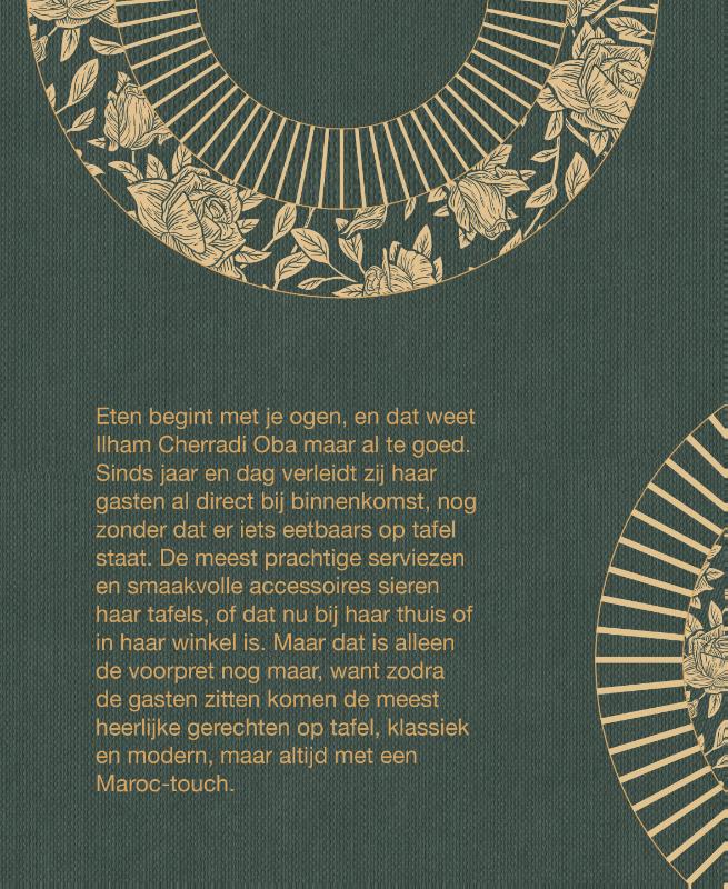 Achterkant van Bij Ilham aan tafel