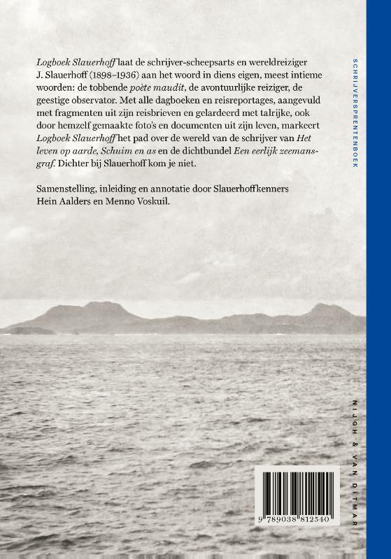 Achterkant van Logboek Slauerhoff