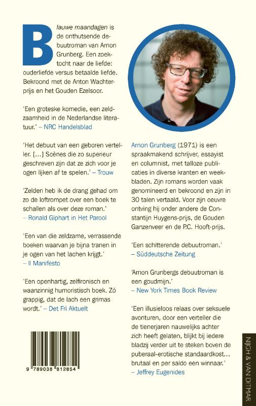 Achterkant van Blauwe maandagen