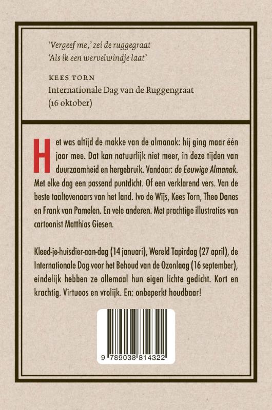 Achterkant van Eeuwige Almanak