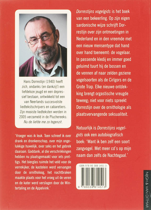 Achterkant van Dorrestijns vogelgids