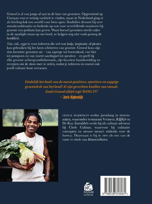 Achterkant van Veni, vidi, veggie
