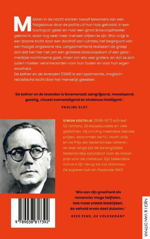 Achterkant van De kellner en de levenden