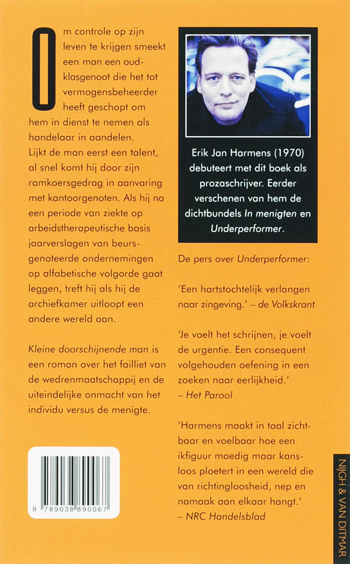 Achterkant van Kleine doorschijnende man
