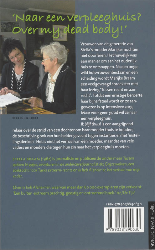 Achterkant van Ik blijf thuis!