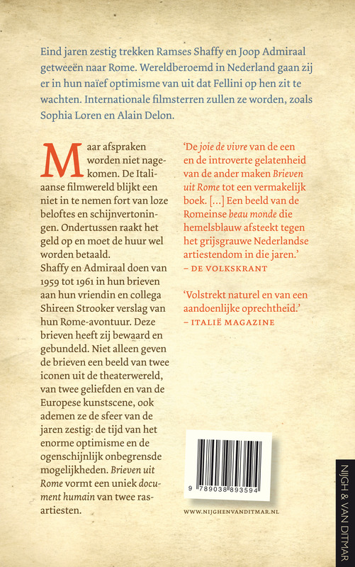 Achterkant van Brieven uit Rome