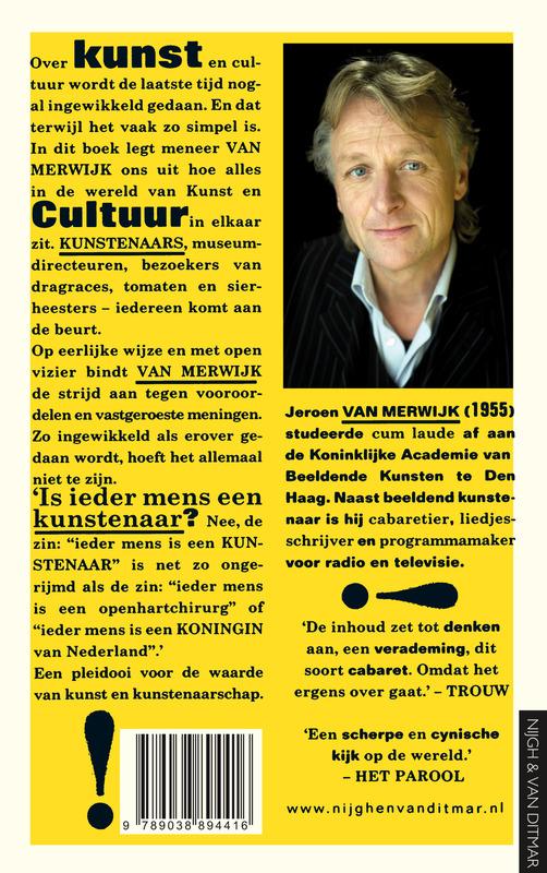 Achterkant van Meneer van Merwijks laatste woord over kunst & cultuur