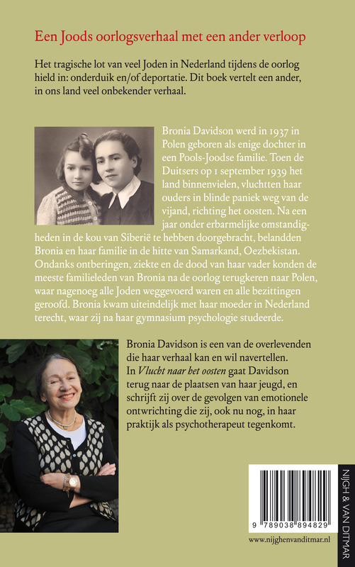 Achterkant van Vlucht naar het oosten