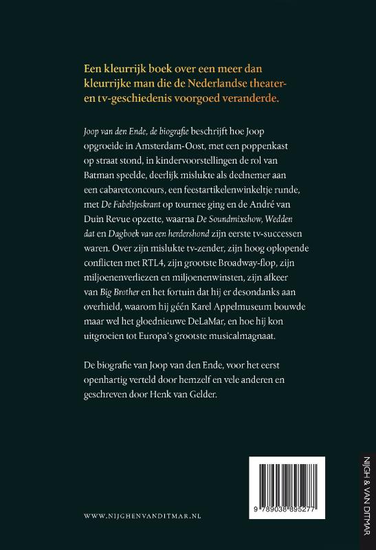 Achterkant van Joop van den Ende