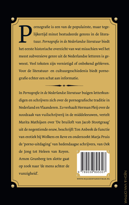 Achterkant van Pornografie in de Nederlandse literatuur