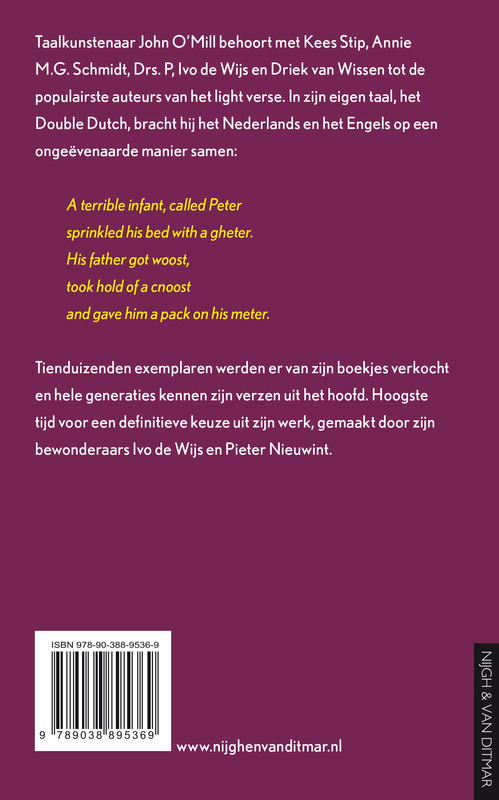 Achterkant van Light verse in Dutch and double Dutch