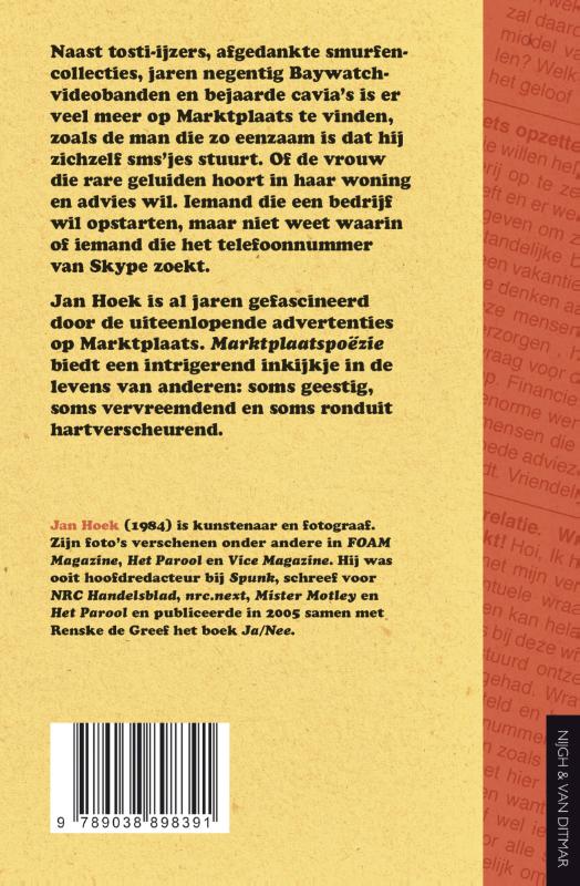 Achterkant van Marktplaatspoezie