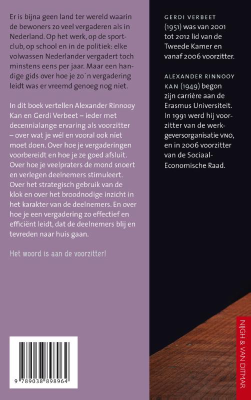Achterkant van Voorzitter!