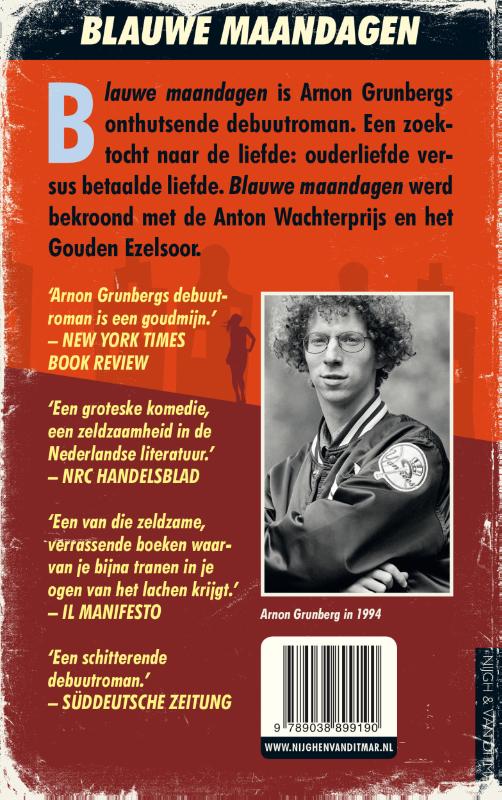 Achterkant van Blauwe maandagen