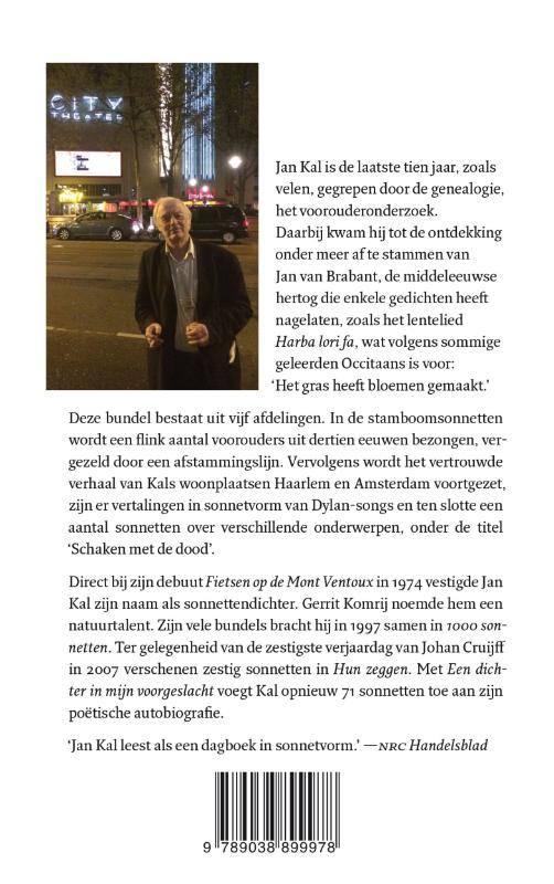 Achterkant van Een dichter in mijn voorgeslacht