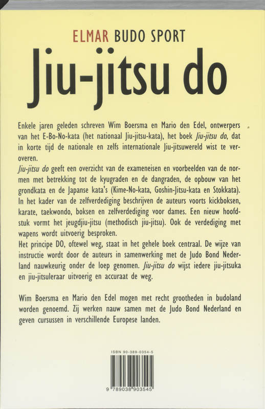 Achterkant van Jiu Jitsu Do