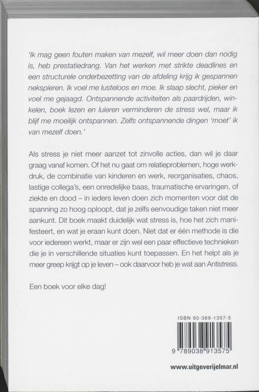 Achterkant van Antistress in 366 dagen