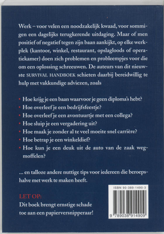 Achterkant van Werk