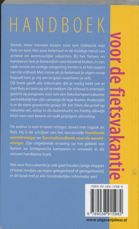 Achterkant van Handboek voor de fietsvakantie
