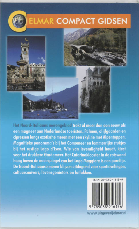 Achterkant van Noord-Italiaande merengebied