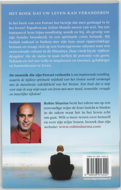 Achterkant van De monnik die zijn Ferrari verkocht