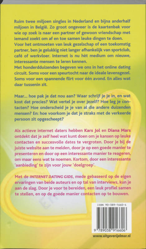 Achterkant van Internet dating gids
