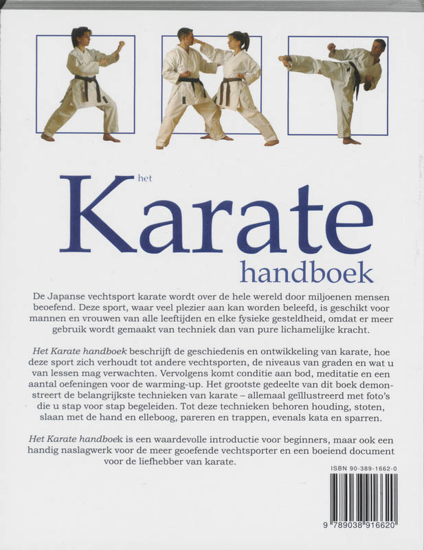 Achterkant van Het karate handboek