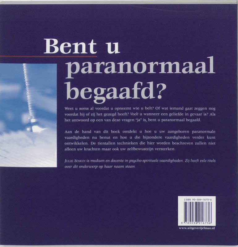 Achterkant van Bent u paranormaal begaafd