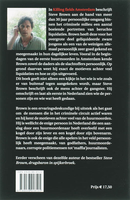 Achterkant van Killing fields Amsterdam