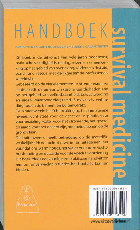 Achterkant van Handboek survival medicine