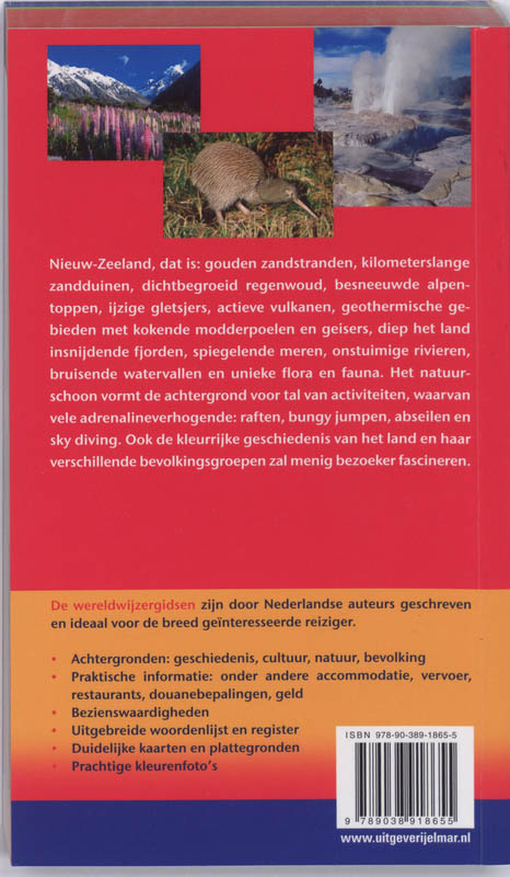 Achterkant van Wereldwijzer Nieuw-Zeeland